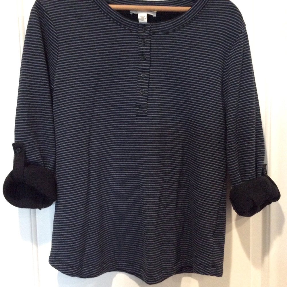 Vintage America Blue and black knit shirt